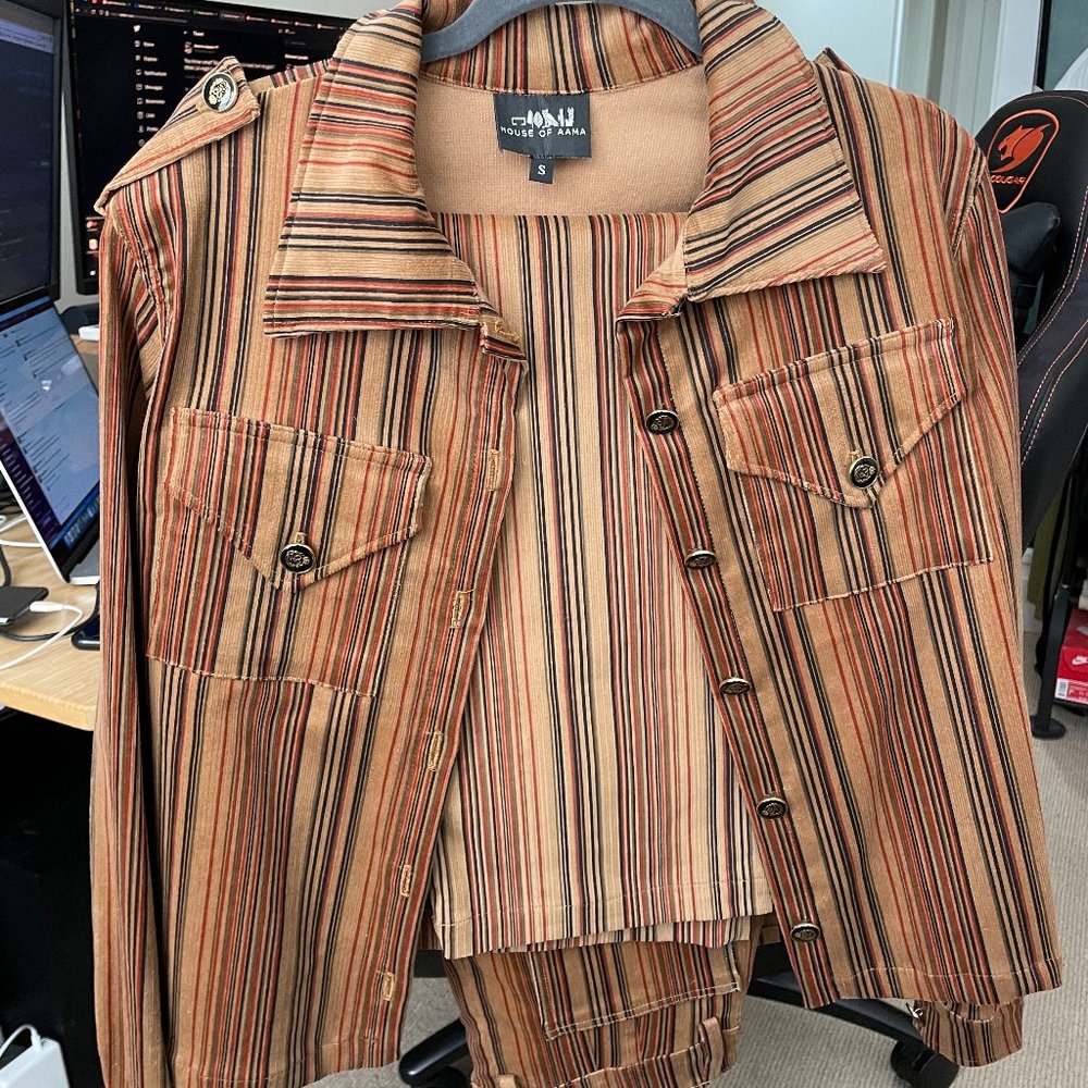 House of Aama Ogun Corduroy Military Set